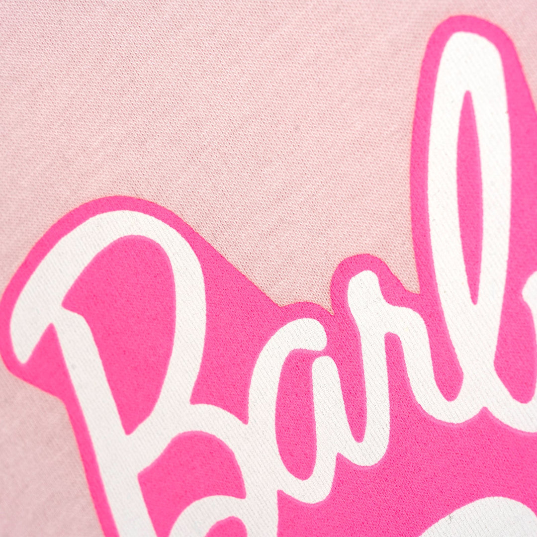 Barbie Girls' Short Sleeve T-Shirt Light Pink Hearts