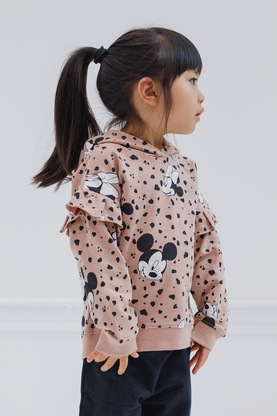 Minnie Mouse Girls' 2-Piece Fleece Hoodie and Pants Set Pink Mickey