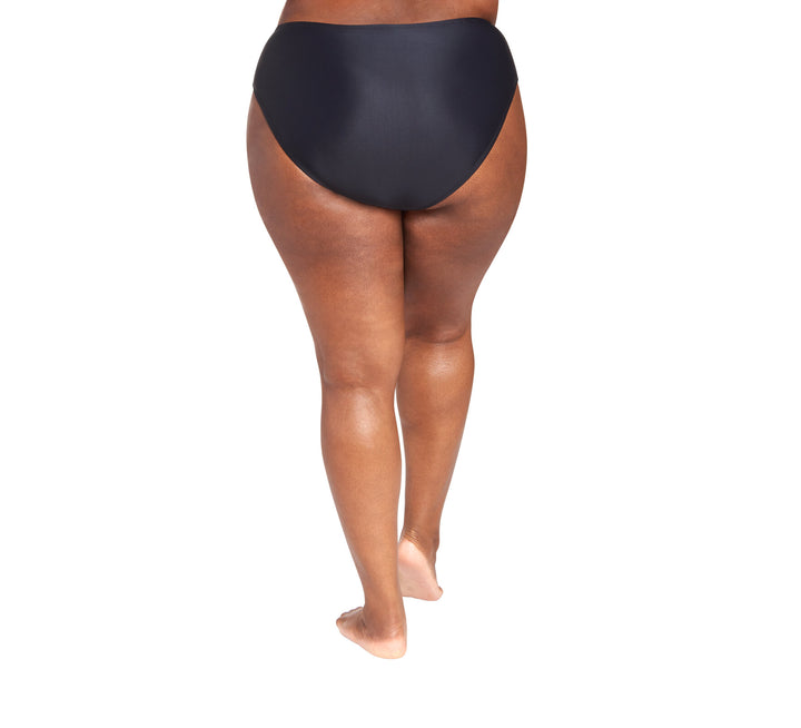 LYSA Adult Men or Women Swimwear Bikini Bottom Midnight Black