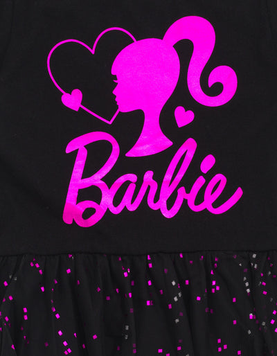Barbie Metallic Print Peplum T-Shirt and Pants
