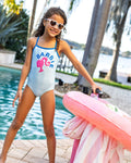 Barbie One Piece Bathing Suit UPF 50+