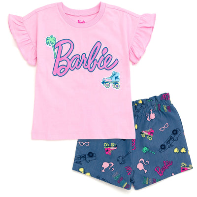 Barbie T-Shirt and Chambray Shorts Outfit Set