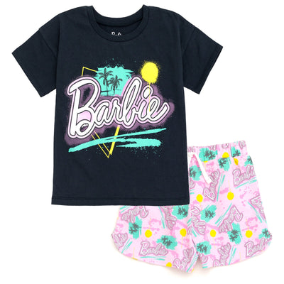 Barbie T - Shirt and Dolphin French Terry Shorts Outfit Set - imagikids