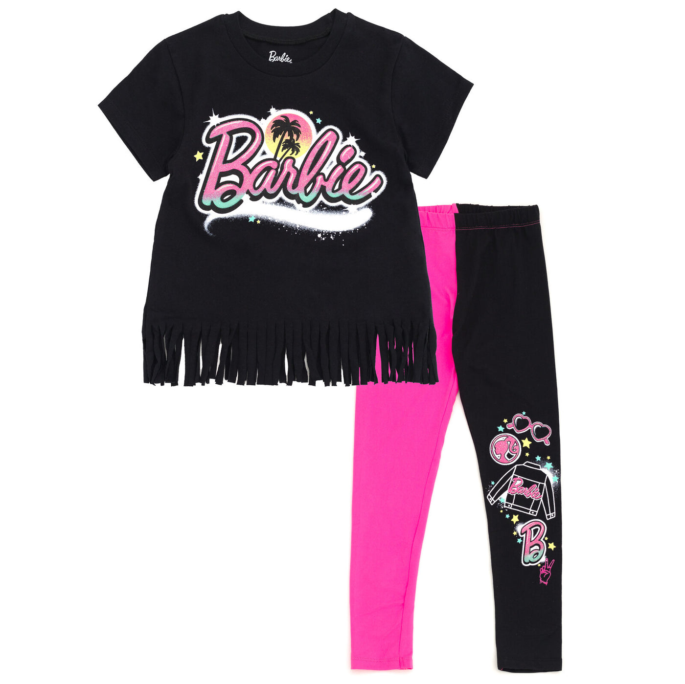 Barbie T-Shirt and Leggings Outfit Set Airbrush Art