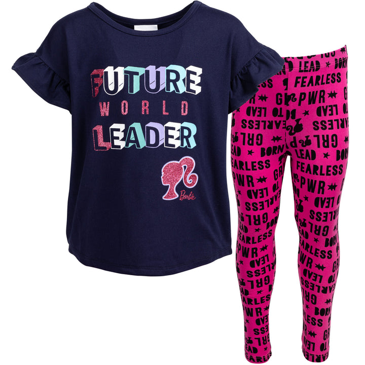 Conjunto de camiseta gráfica y calzas de Barbie