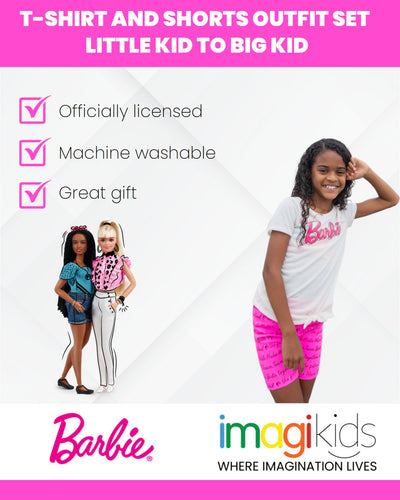 Camiseta gráfica anudada de Barbie y shorts ciclistas