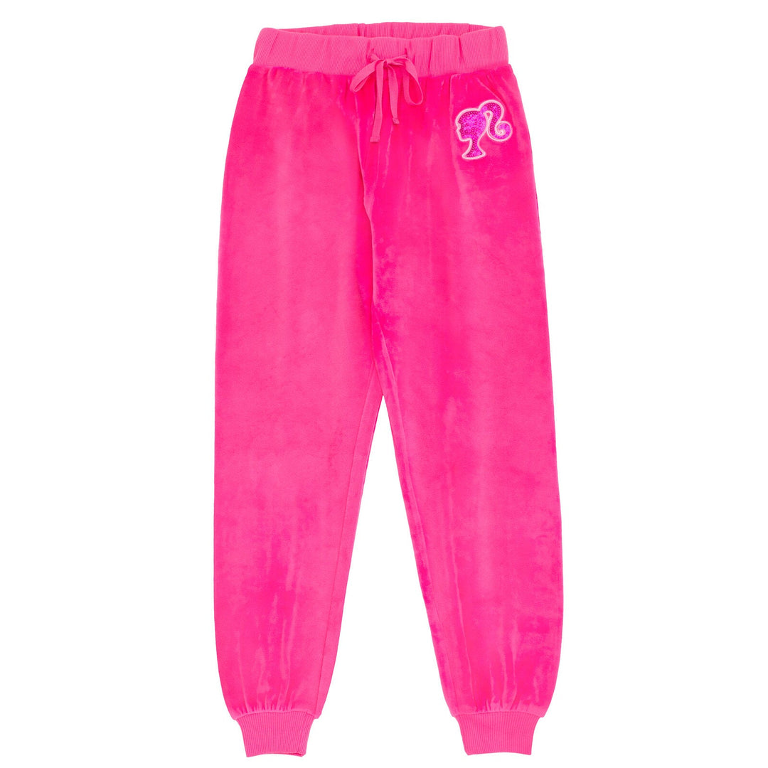 Barbie Velour Matching Family Zip Up Hoodie and Jogger Pants Outfit Set - imagikids