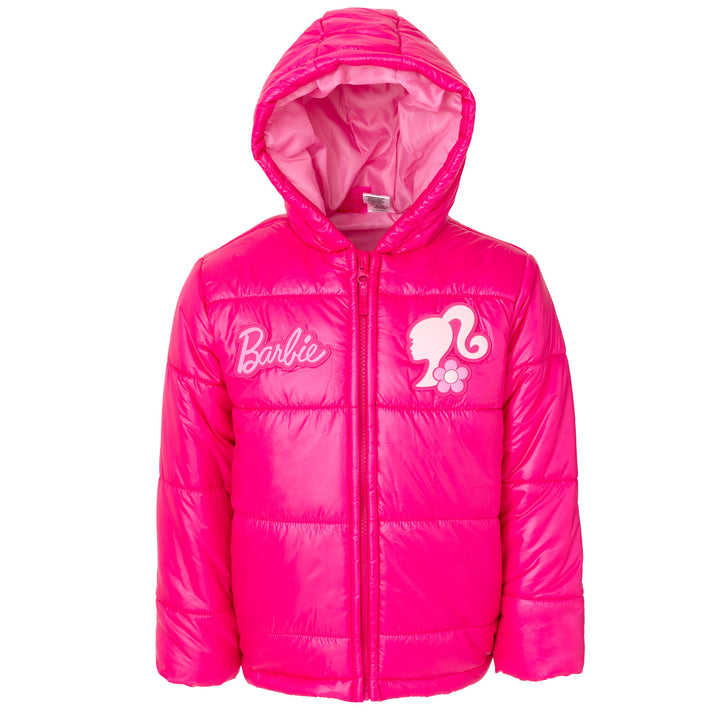 Barbie Zip Up Winter Coat Puffer Jacket