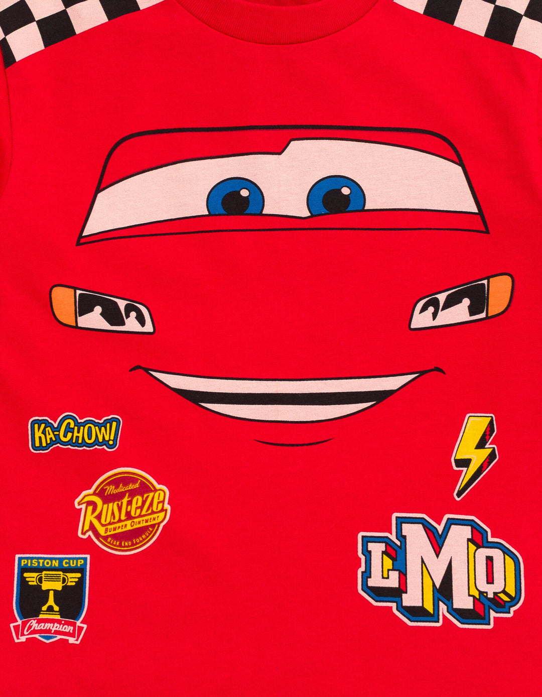 Cars Lightning McQueen Men's Cosplay Short Sleeve T-Shirt Racing Red