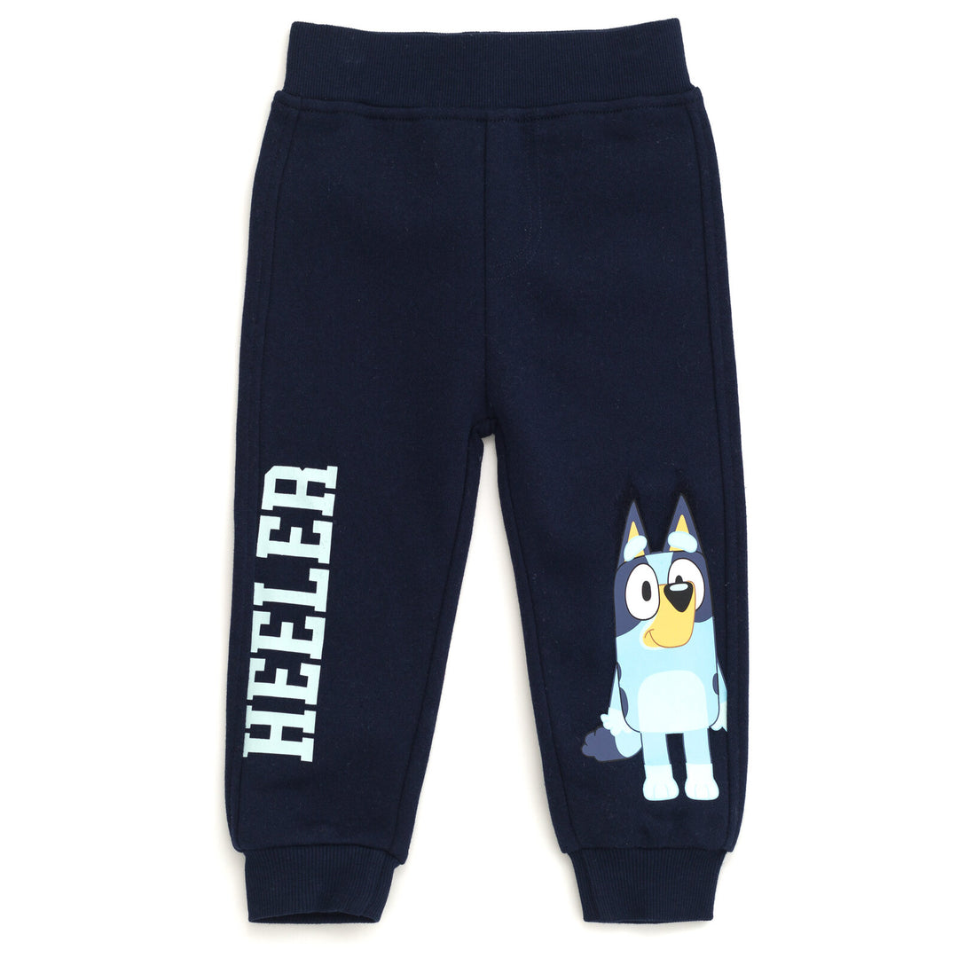 Bluey Boys' 2-Piece Fleece Sweatshirt and Pants Set Navy Tusk Bingo