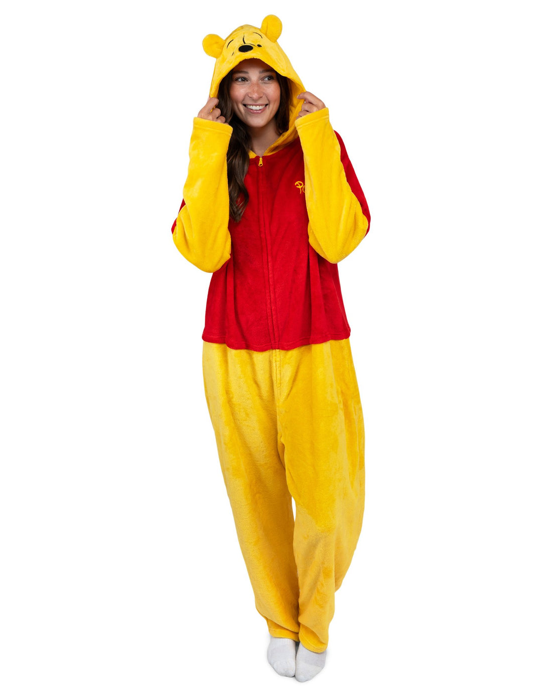 Disney Winnie the Pooh Adult Men or Women Coverall Yellow Red