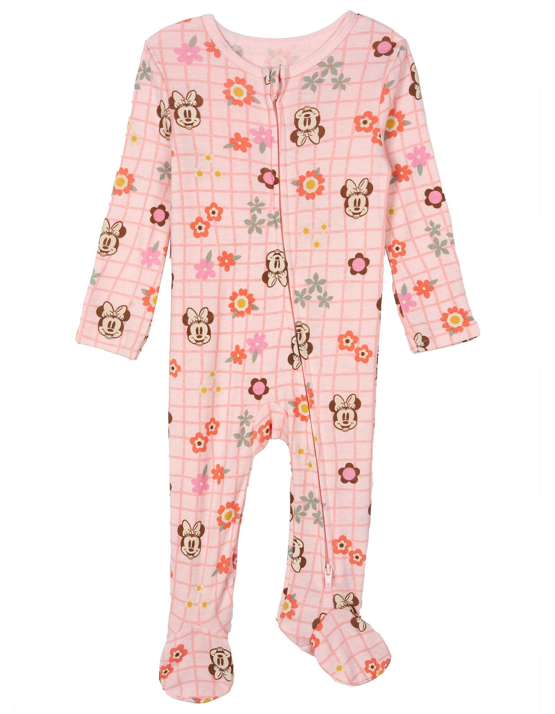 Minnie Mouse Baby Girls' 2-Pack Footed Sleep N' Play Pink Ivory