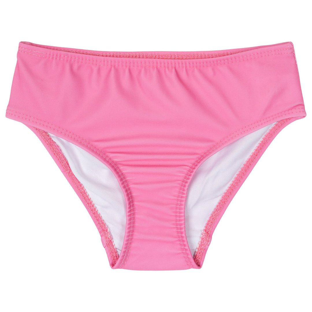 Dreamwave Girls' 2-Piece Swimwear Rash Guard and Bikini Set Hibiscus Pink