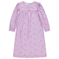 Dreamwave Girls' Long Sleeve Pajama Nightgown Lavender Butterfly
