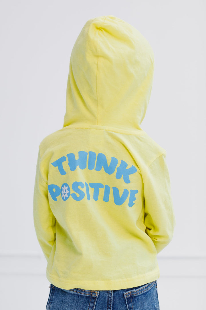 Inside Out Joy Boys' Jersey Hooded Long Sleeve Tee Bright Yellow