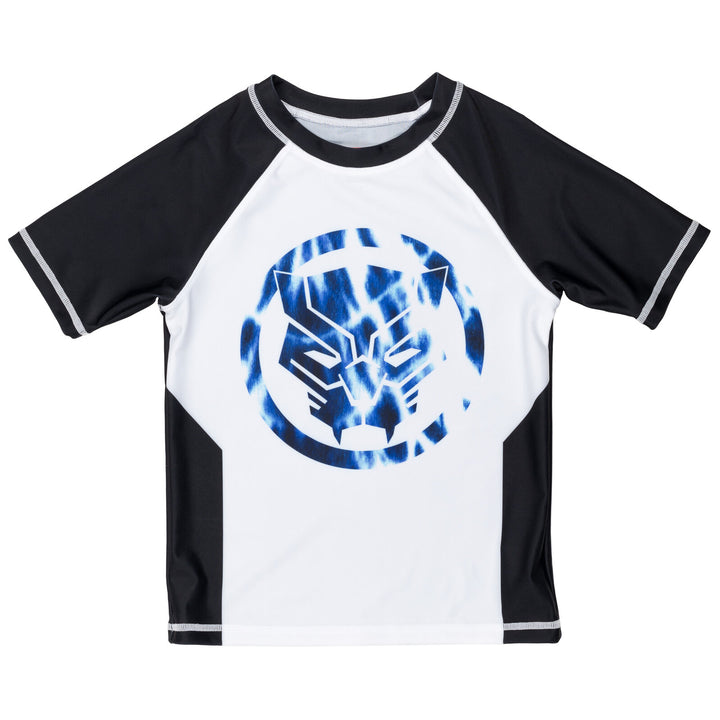 Marvel Avengers Black Panther Swimwear 2-Piece Rash Guard and Trunks Set Blue