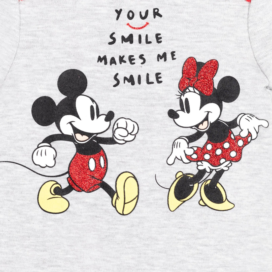 Minnie Mouse Baby Girls' 4-Piece Bodysuit Tee Leggings and Tutu Set Mickey Red