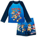 Paw Patrol Boys' Swimwear 2-Piece Rash Guard and Trunks Set Navy Blue