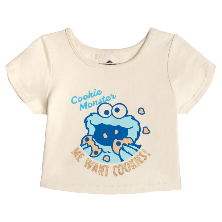 Sesame Street Cookie Monster Girls' T-Shirt and Tutu Skirt Set Blue