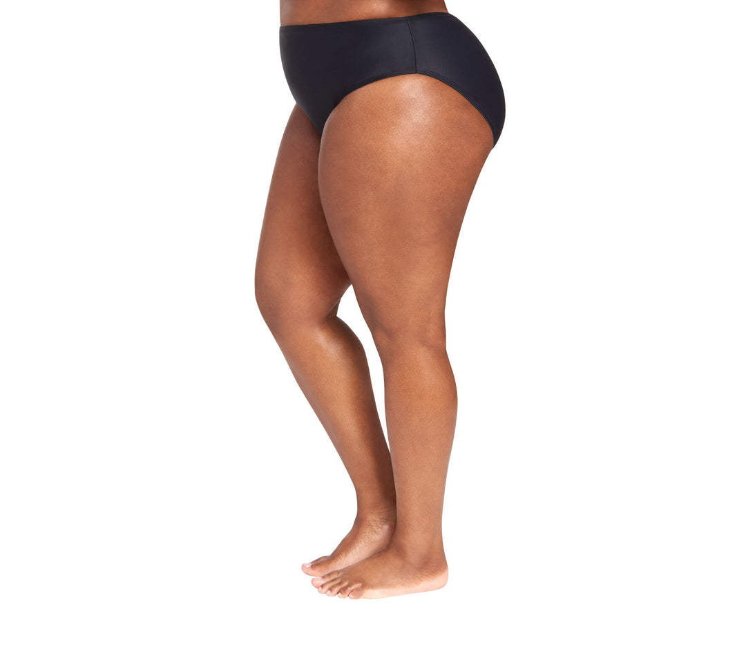 LYSA Adult Men or Women Swimwear Bikini Bottom Midnight Black
