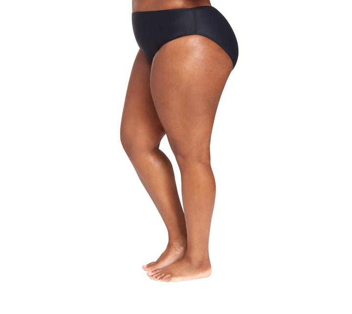 LYSA Adult Men or Women Swimwear Bikini Bottom Midnight Black