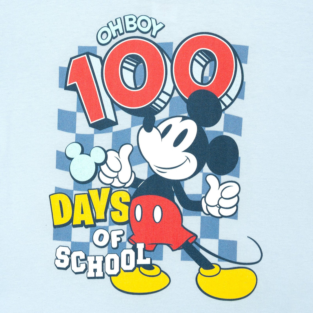 Disney Mickey Mouse Boys' Short Sleeve Graphic T-Shirt School Blue
