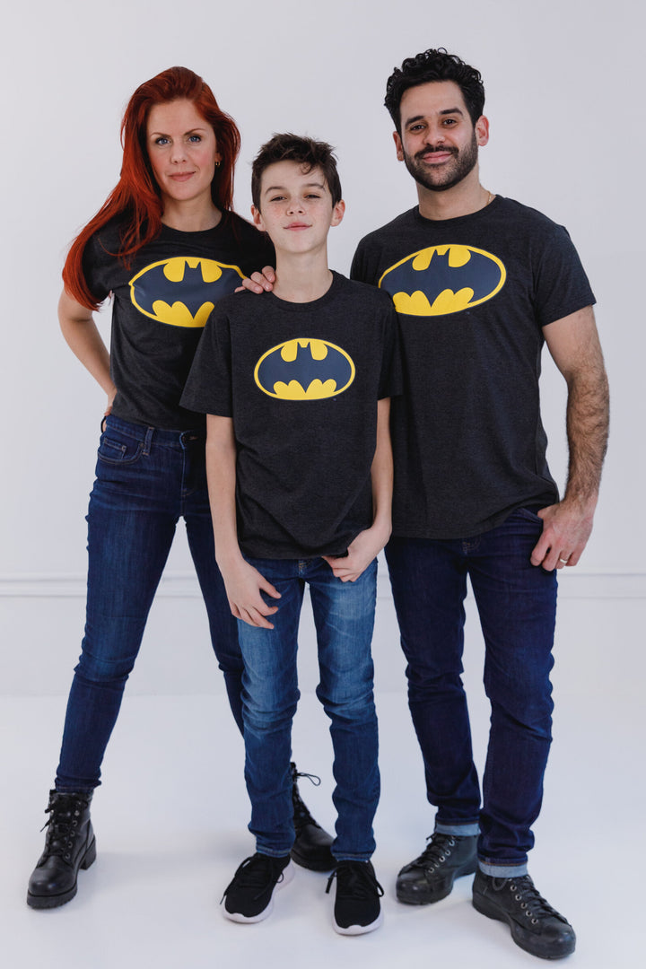 DC Comics Justice League Batman Men's Cosplay T-Shirt Charcoal