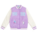 Frozen Girls' Varsity Bomber Jacket Lavender Anna Elsa