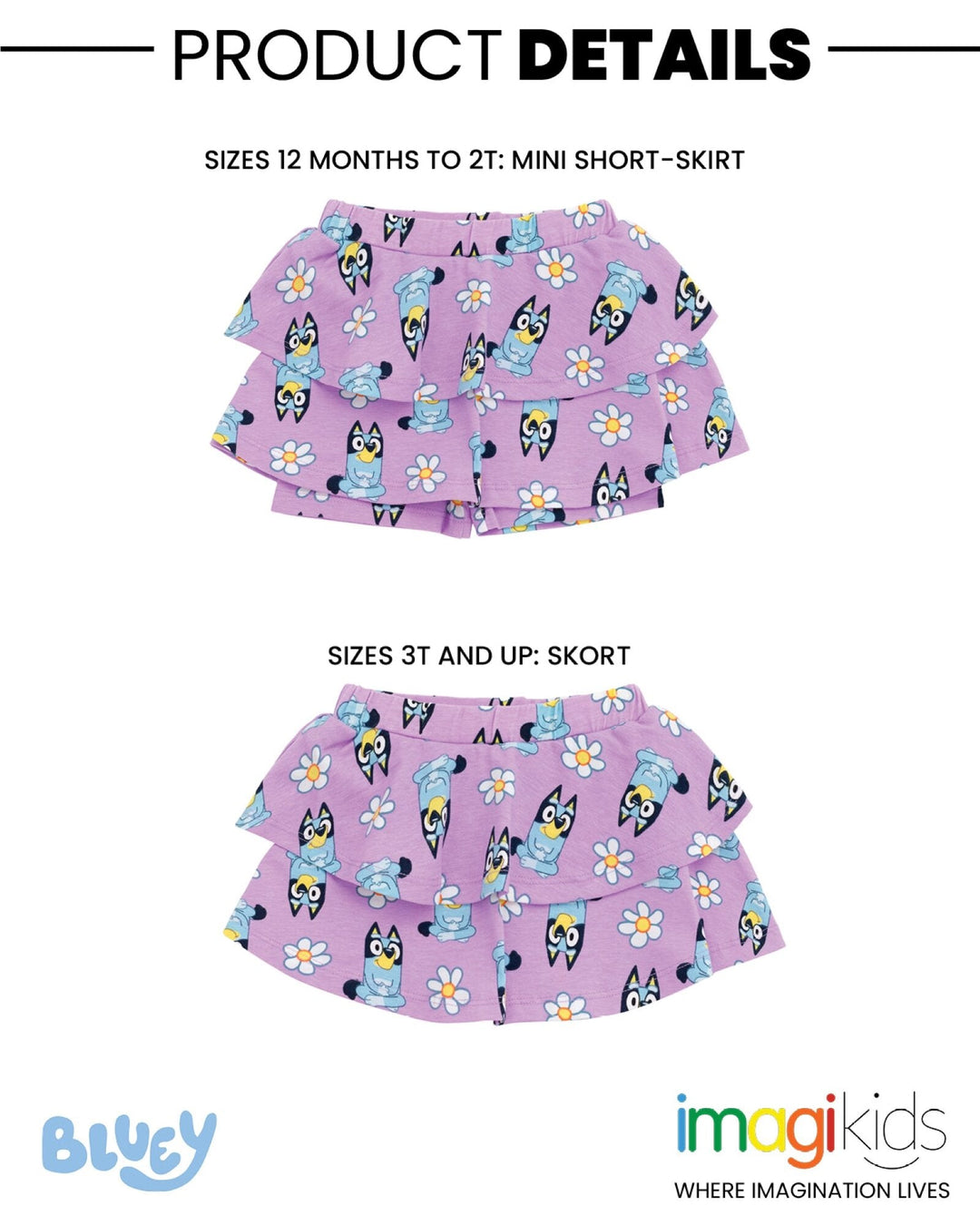 Bluey 2 Pack Skorts - imagikids