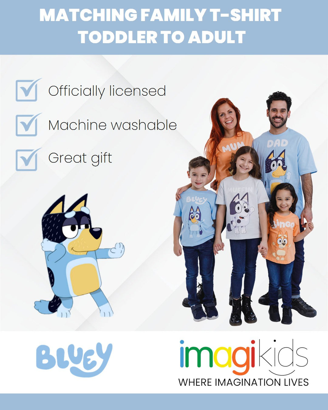 Bluey Bandit Dad Matching Family T - Shirt - imagikids