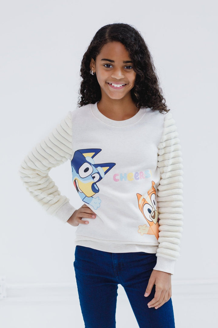 Bluey Bingo Girls Fleece Fur Sweatshirt - imagikids