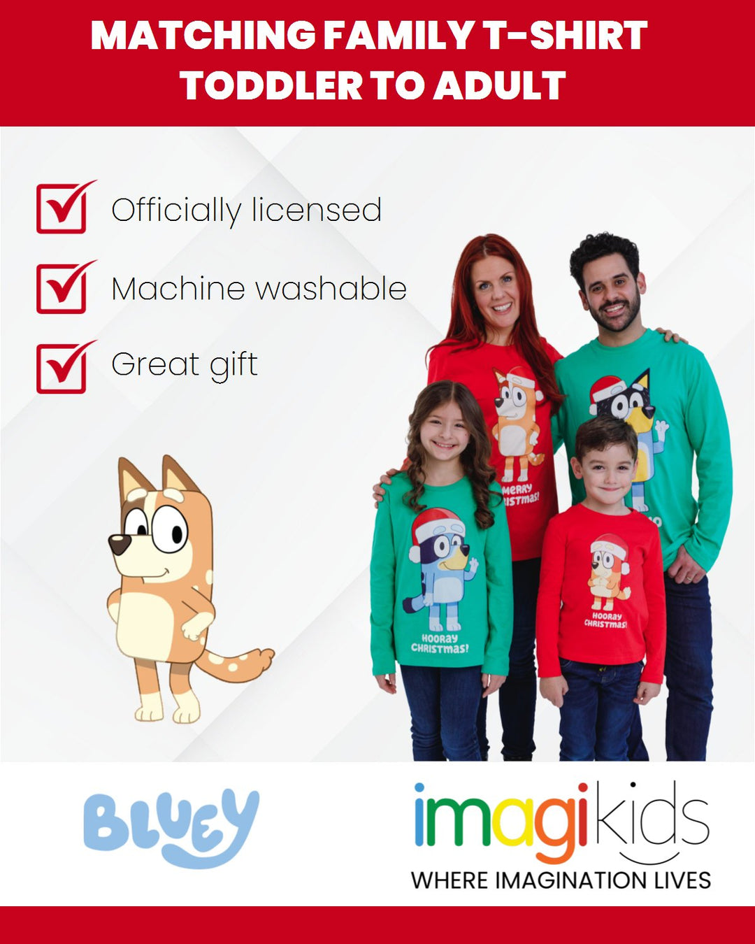 Bluey Chilli Mom Matching Family Long Sleeve T - Shirt - imagikids