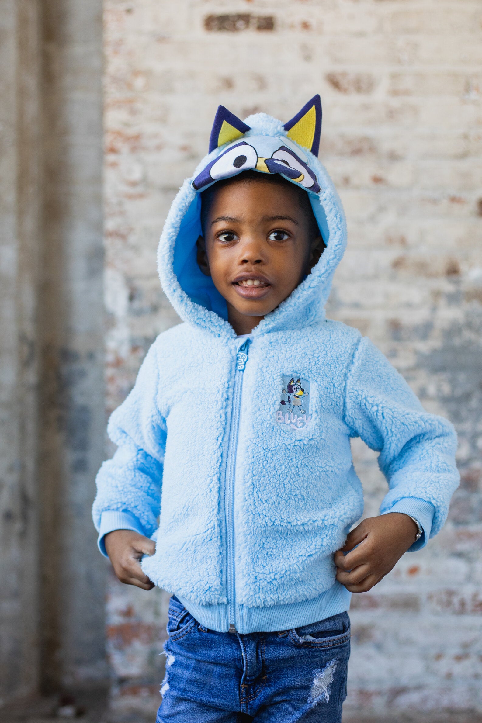Bluey Cozy Sherpa Zip Up Cosplay Hoodie | imagikids Baby and Kids
