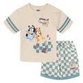 Bluey Drop Shoulder T-Shirt and French Terry Shorts Outfit Set