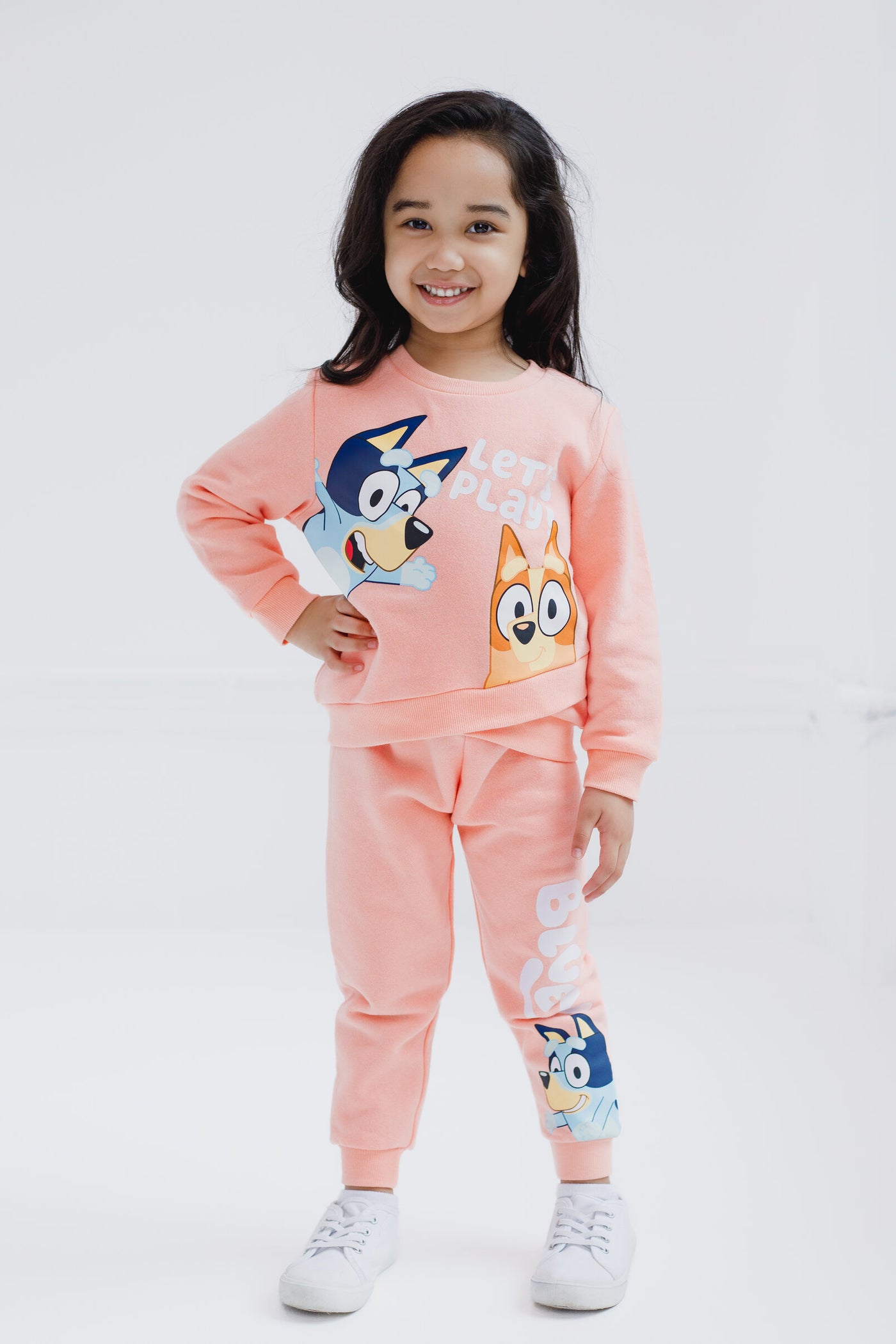 Bluey Fleece Crossover Sweatshirt and Jogger Pants Outfit Set