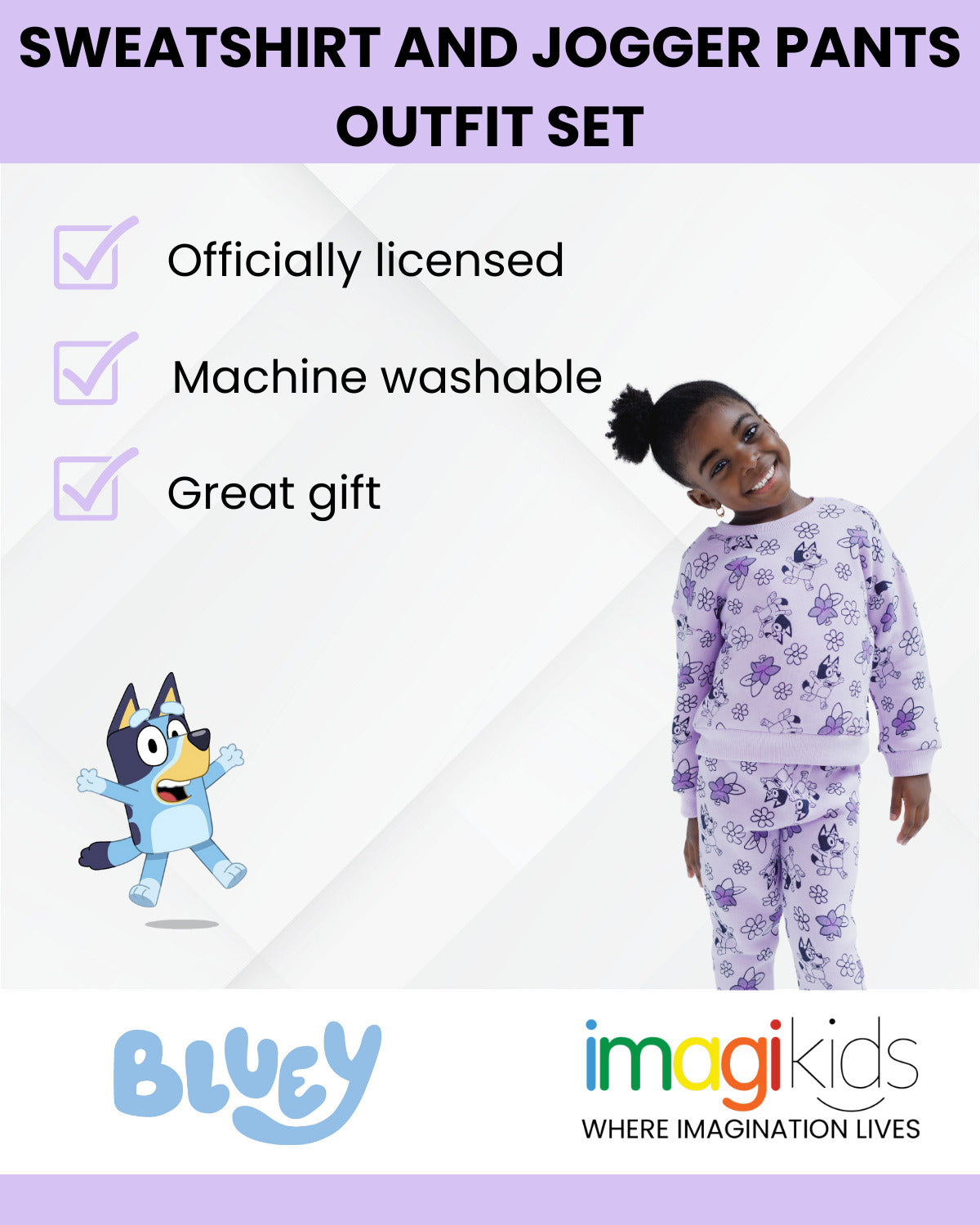 Bluey Fleece Sweatshirt and Jogger Pants Outfit Set