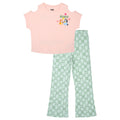 Bluey Girls Cold Shoulder T-Shirt and Flare Leggings Outfit Set Toddler to Big Kid