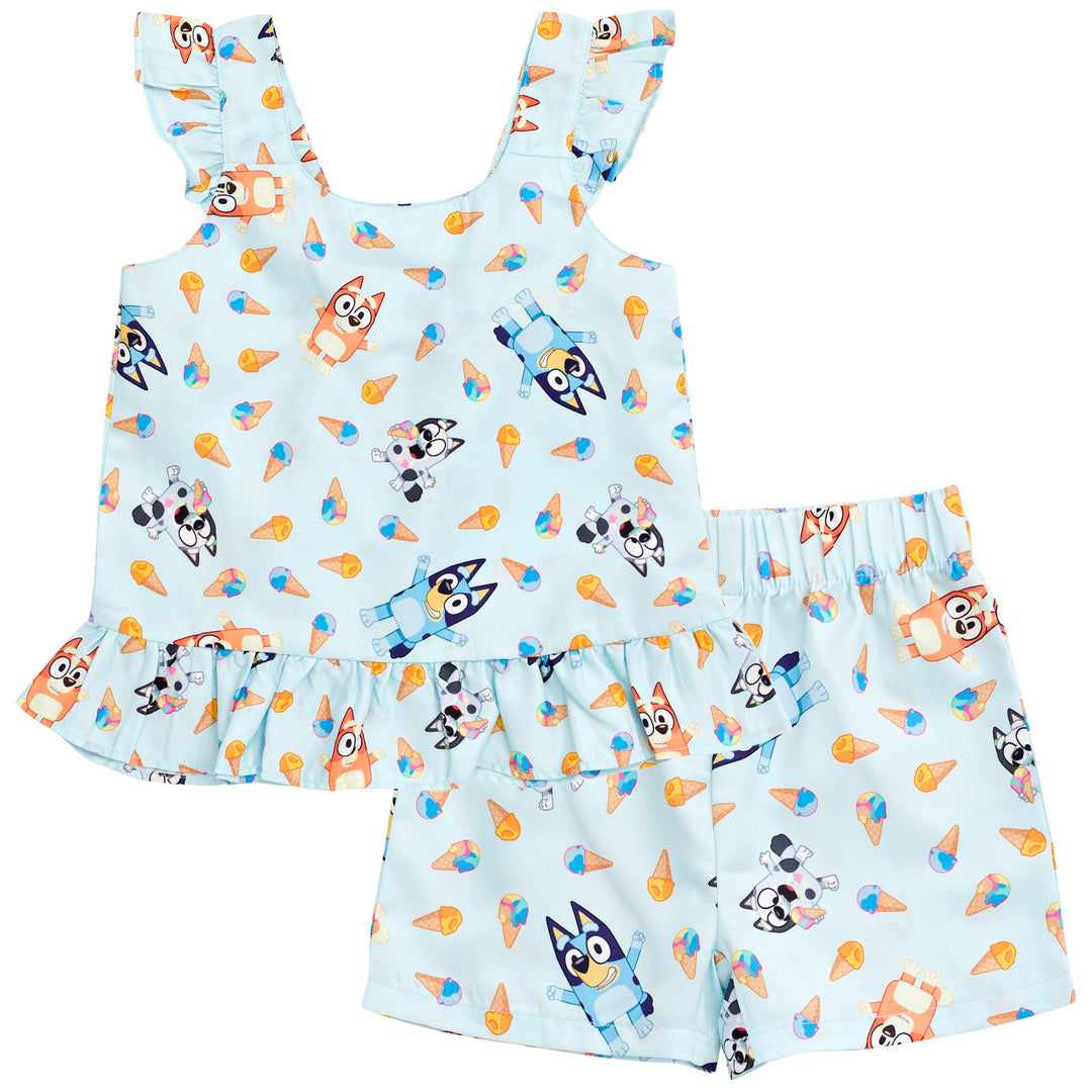 Patriotic 4th Of July Girls Flag Tunic Top & Denim Shorts Outfit Set – Sleeveless, Multicolor