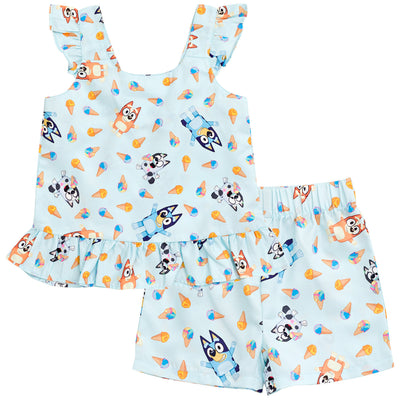 Bluey Matching Family Tank Top and Shorts Outfit Set