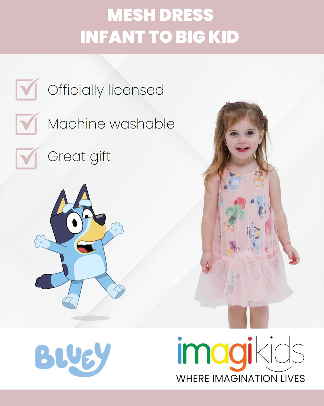 Bluey Mesh Dress - imagikids