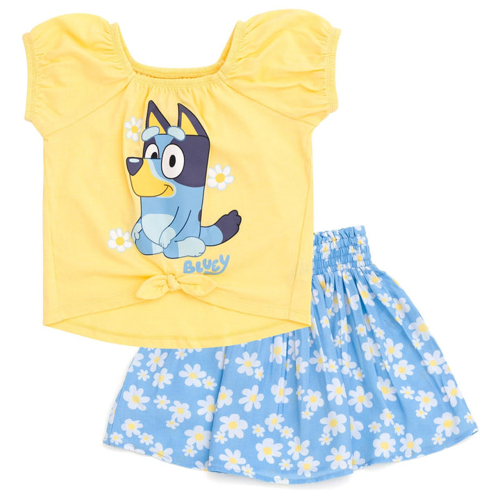 Bluey Square Neck T - Shirt and Skirt - imagikids