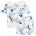 Bluey Waffle Knit Drop Shoulder T-Shirt and Shorts Outfit Set