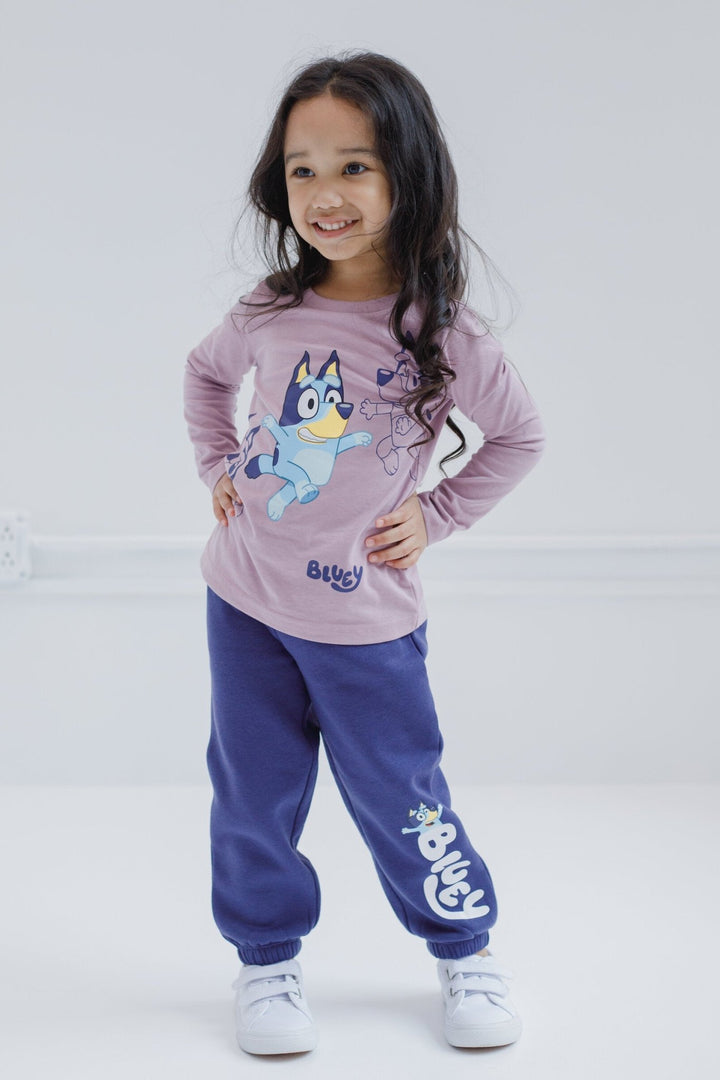 Bluey Zip Up T - Shirt and Jogger Fleece Pants 3 Piece - imagikids