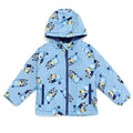 Bluey Zip Up Waterproof Hooded Rain Jacket Coat