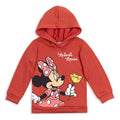Minnie Mouse Girls' Fleece Hooded Sweatshirt Red
