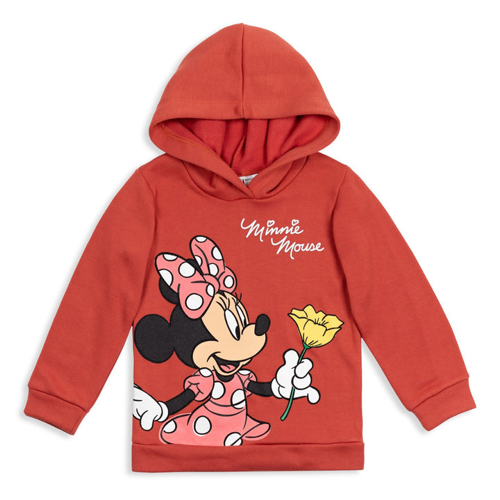 Minnie Mouse Girls' Fleece Hooded Sweatshirt Red