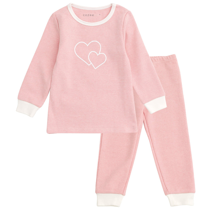 Cozeeme Girls' 2-Piece Tee and Pants Set Sweetheart Pink