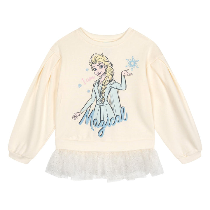 Frozen Girls' 2-Piece Sweatshirt and Leggings Set White Blue