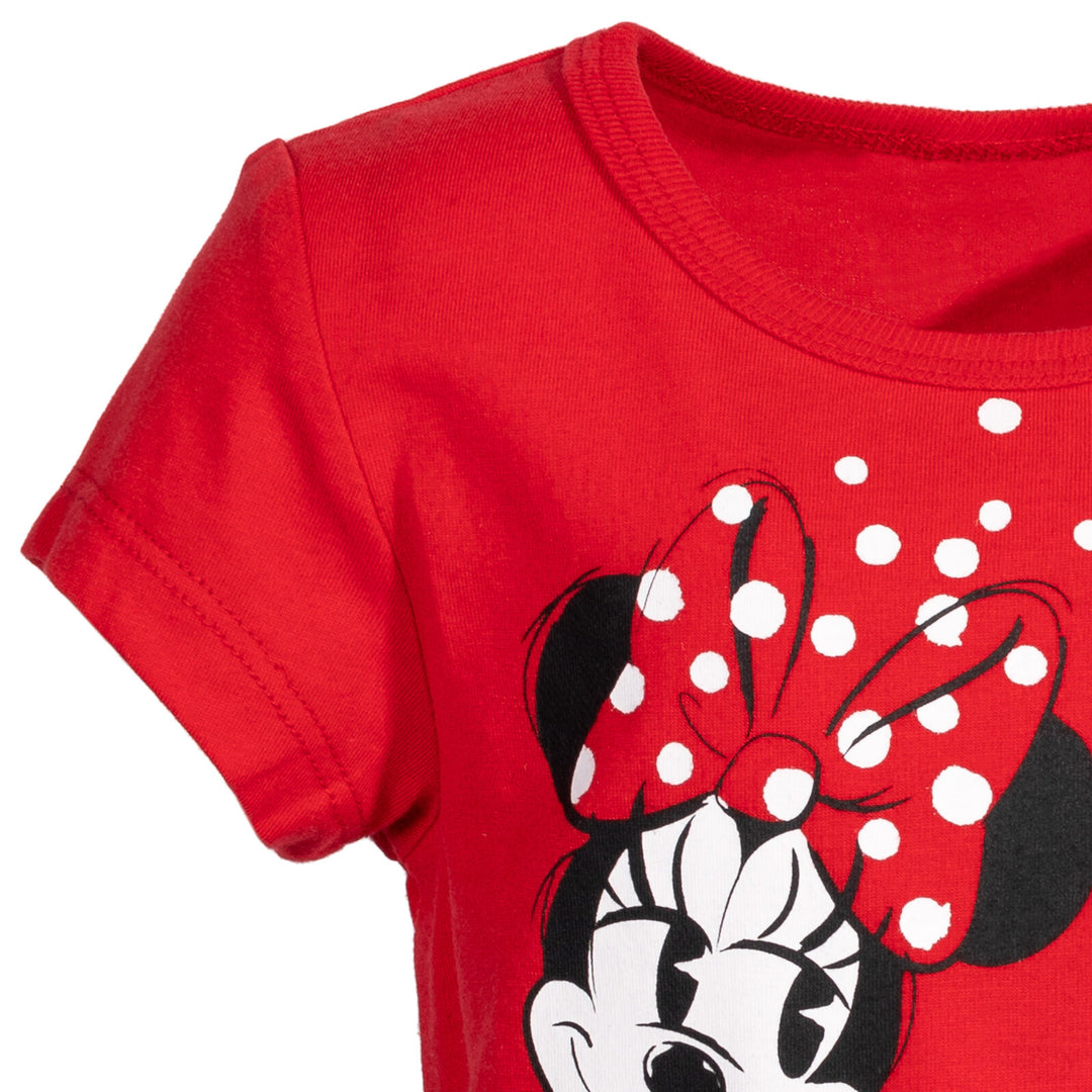 Minnie Mouse Girls' T-Shirt Red Black