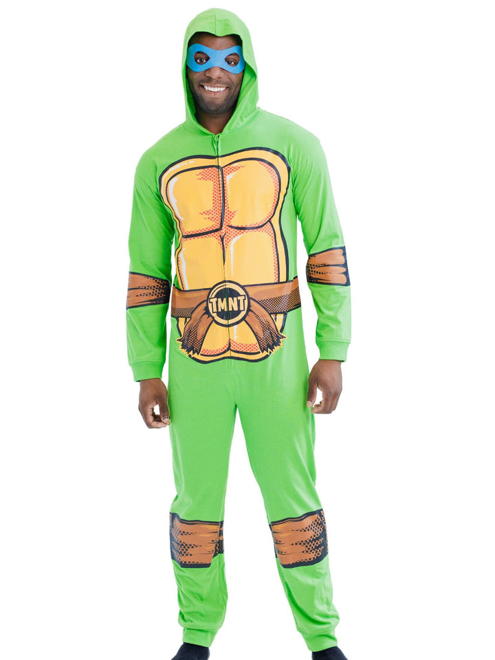 Teenage Mutant Ninja Turtles Cosplay Hooded One Piece Set Leo and Raph Green